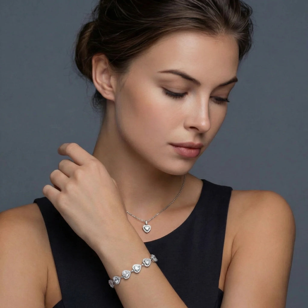Ensemble Moissanite Symphonie du Cœur