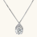 Collier Brillance Larme en argent sterling 925 avec pendentif moissanite – vue 1