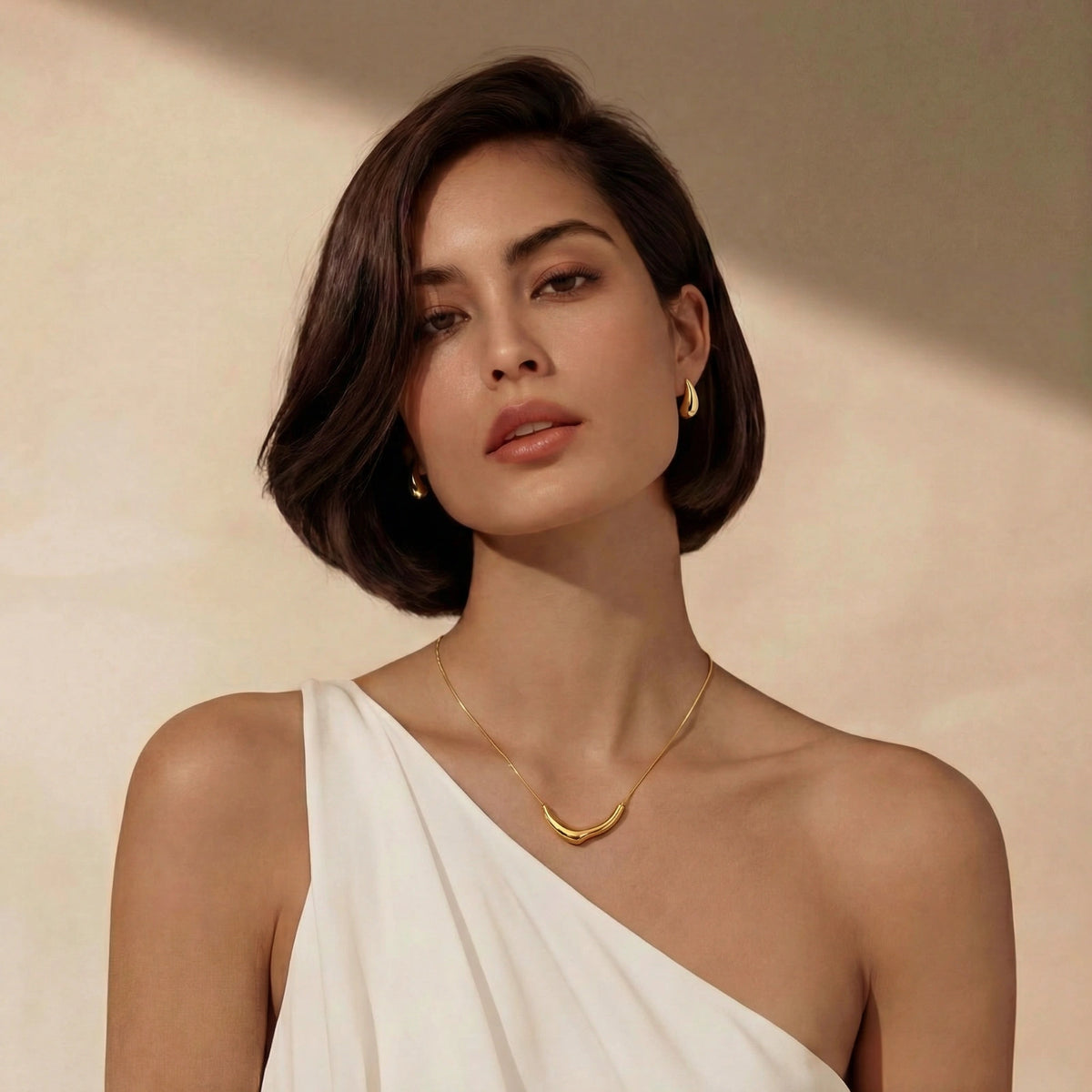 Puces Larme Dorées | Celeste bijoux