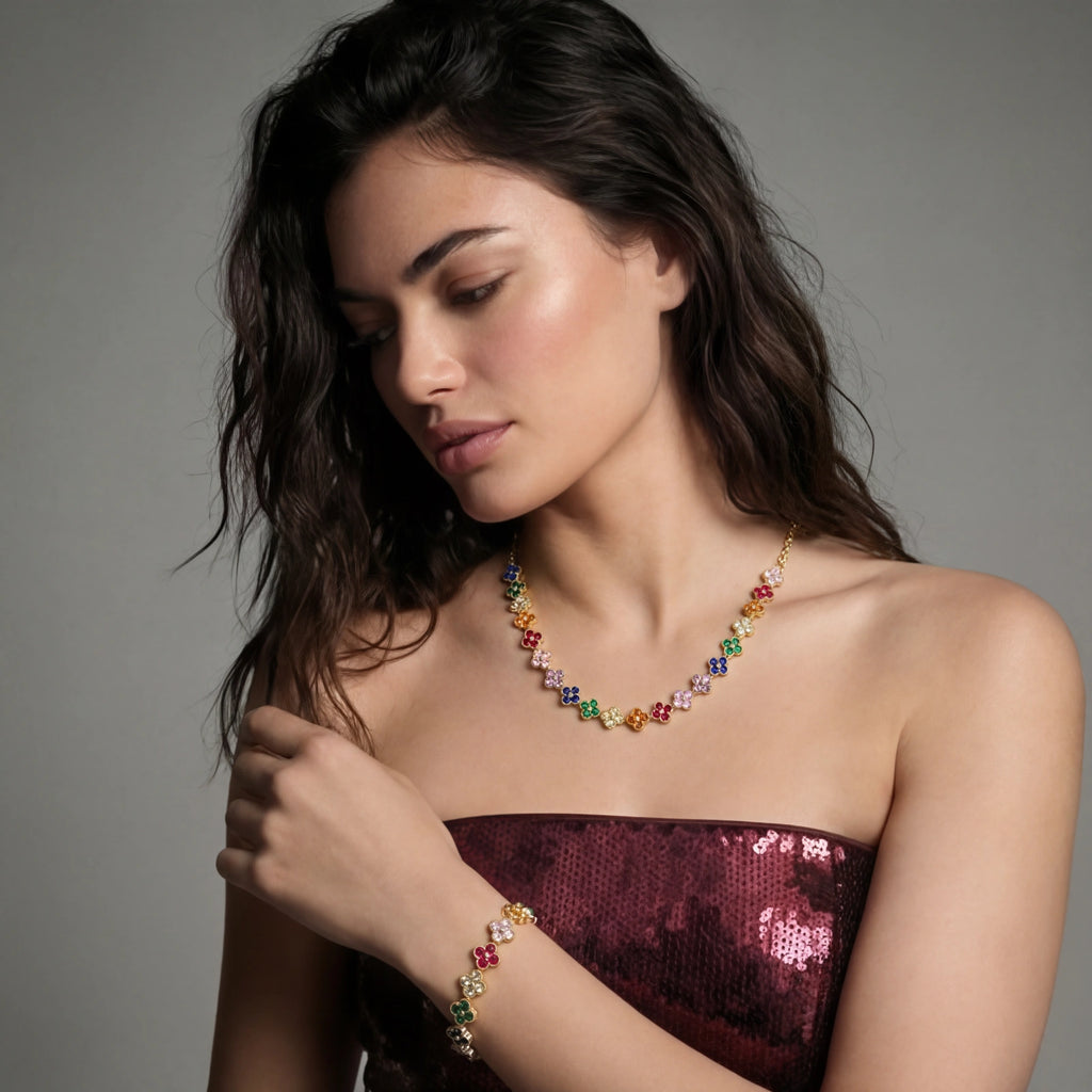 Ensemble Jardin Trèfle Porte-Bonheur | Celeste bijoux