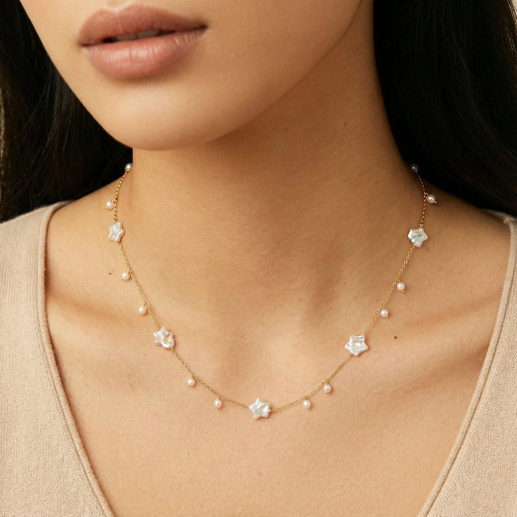 Collier Céleste Perles Étoiles | Celeste bijoux