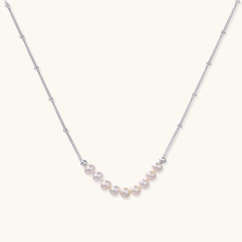 Collier Arc Luna Perle en argent avec perles d'eau douce – vue 1