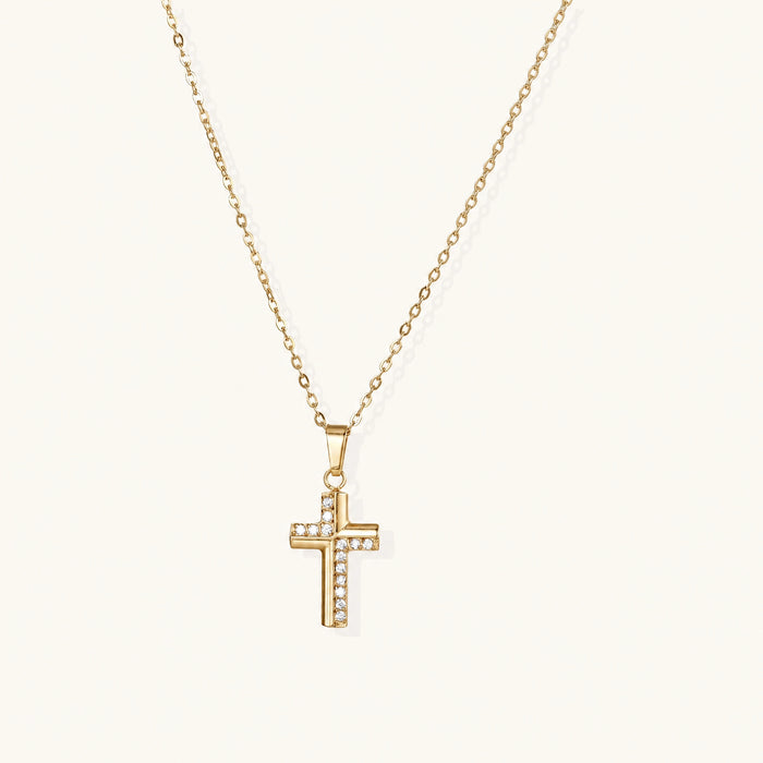 Divine Radiance Cross Necklace