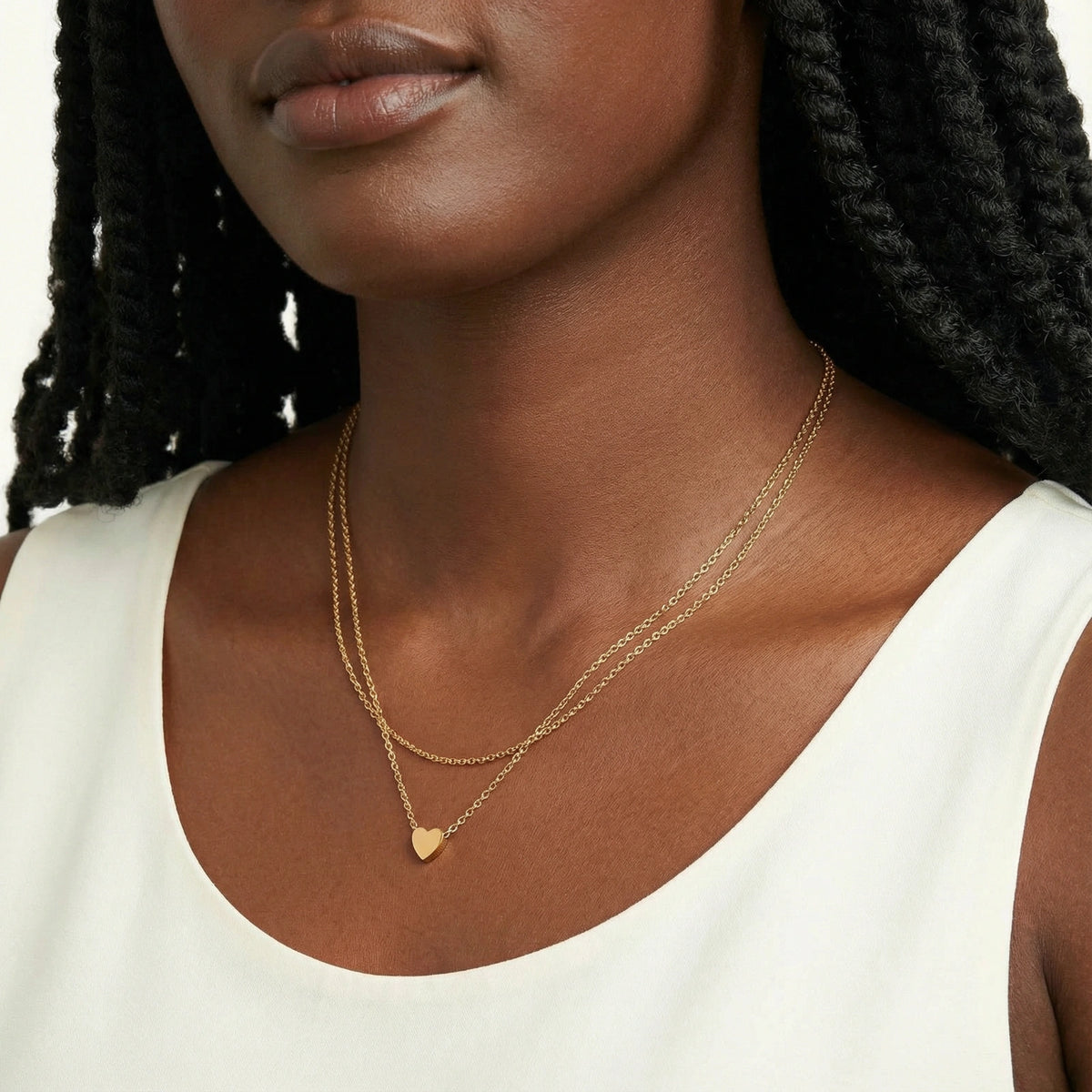Collier Cœur Superposé | Celeste bijoux