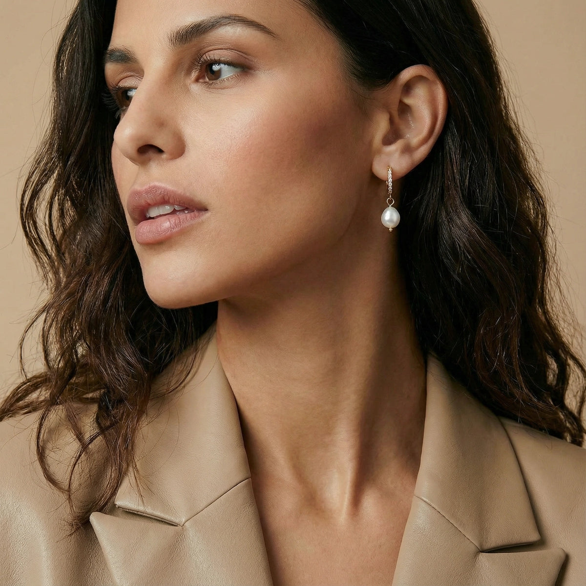 Créoles Pendantes Perles | Celeste bijoux