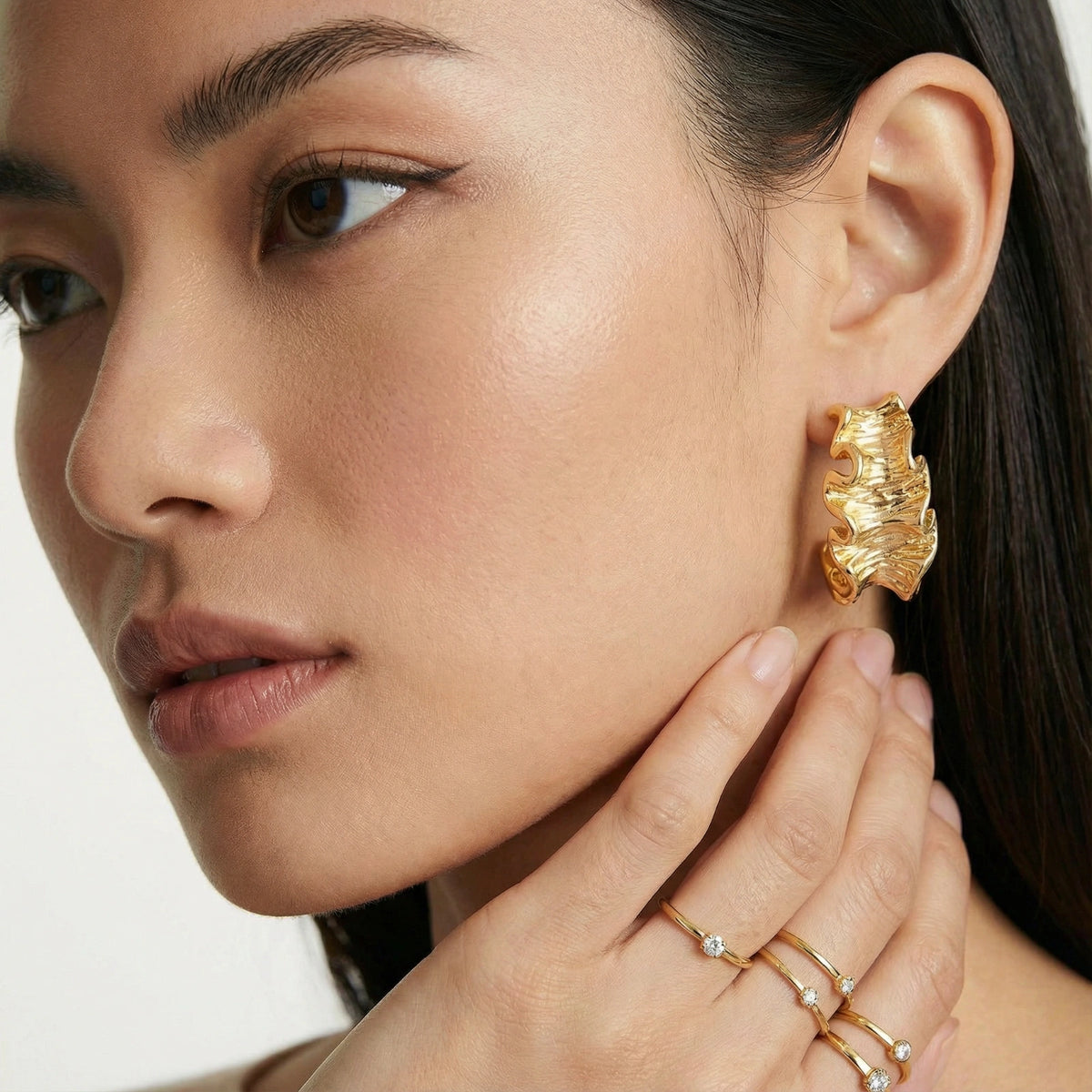Créoles Vague Flow | Celeste bijoux