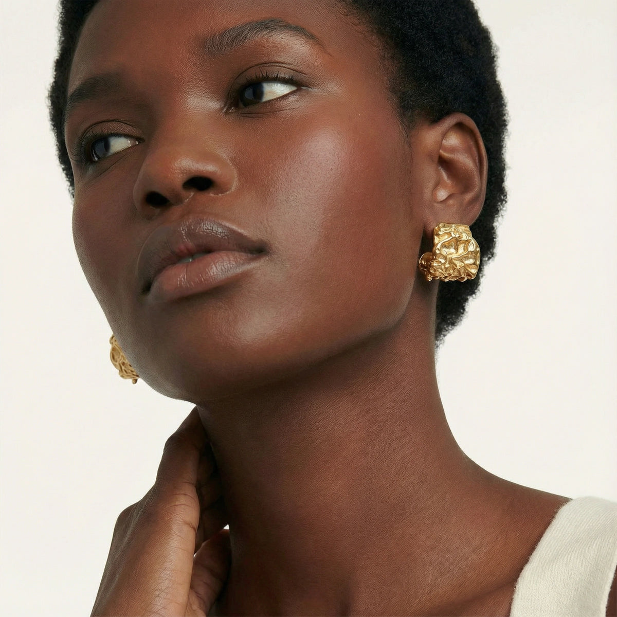 Anneaux Dorés Fondus | Celeste bijoux