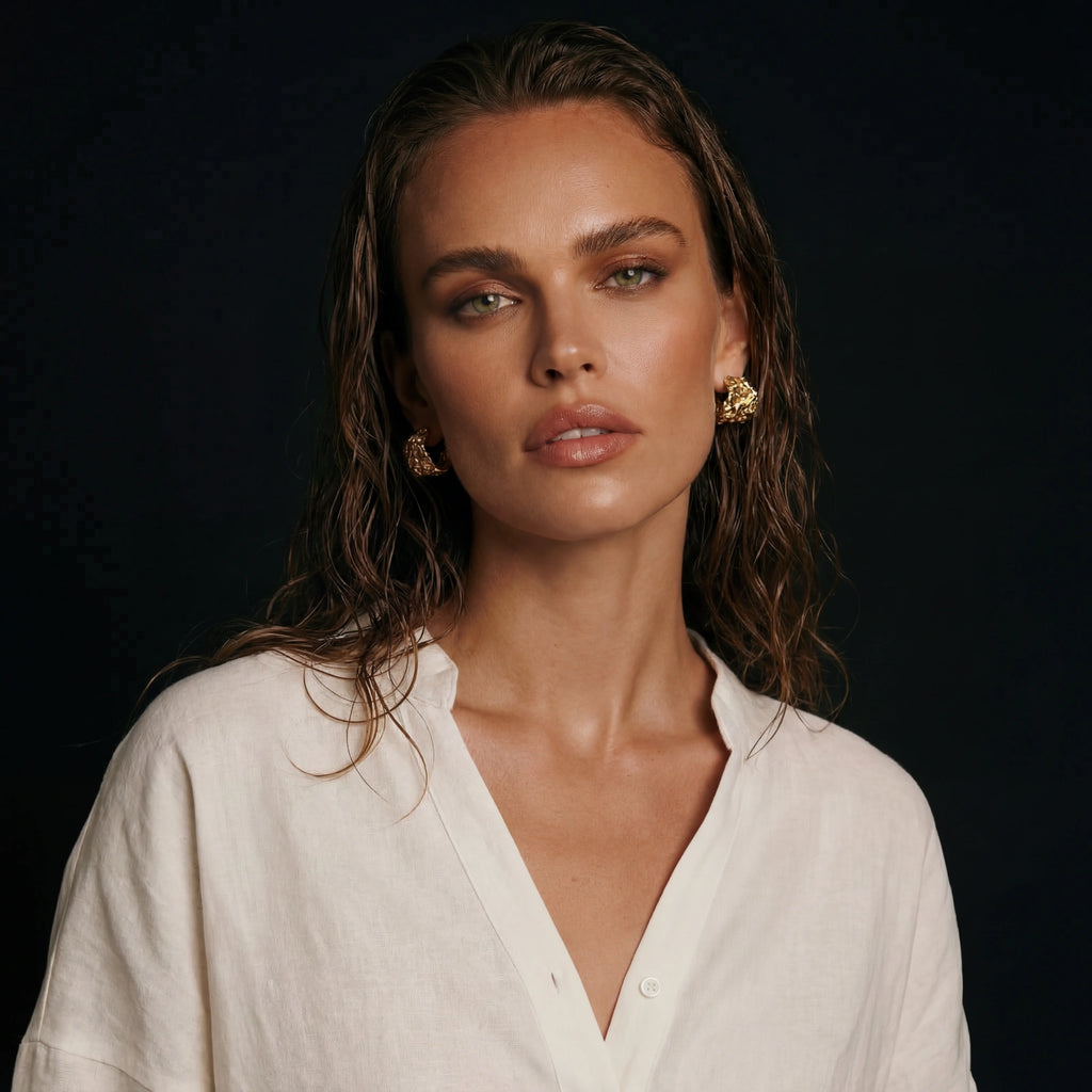 Anneaux Dorés Fondus | Celeste bijoux