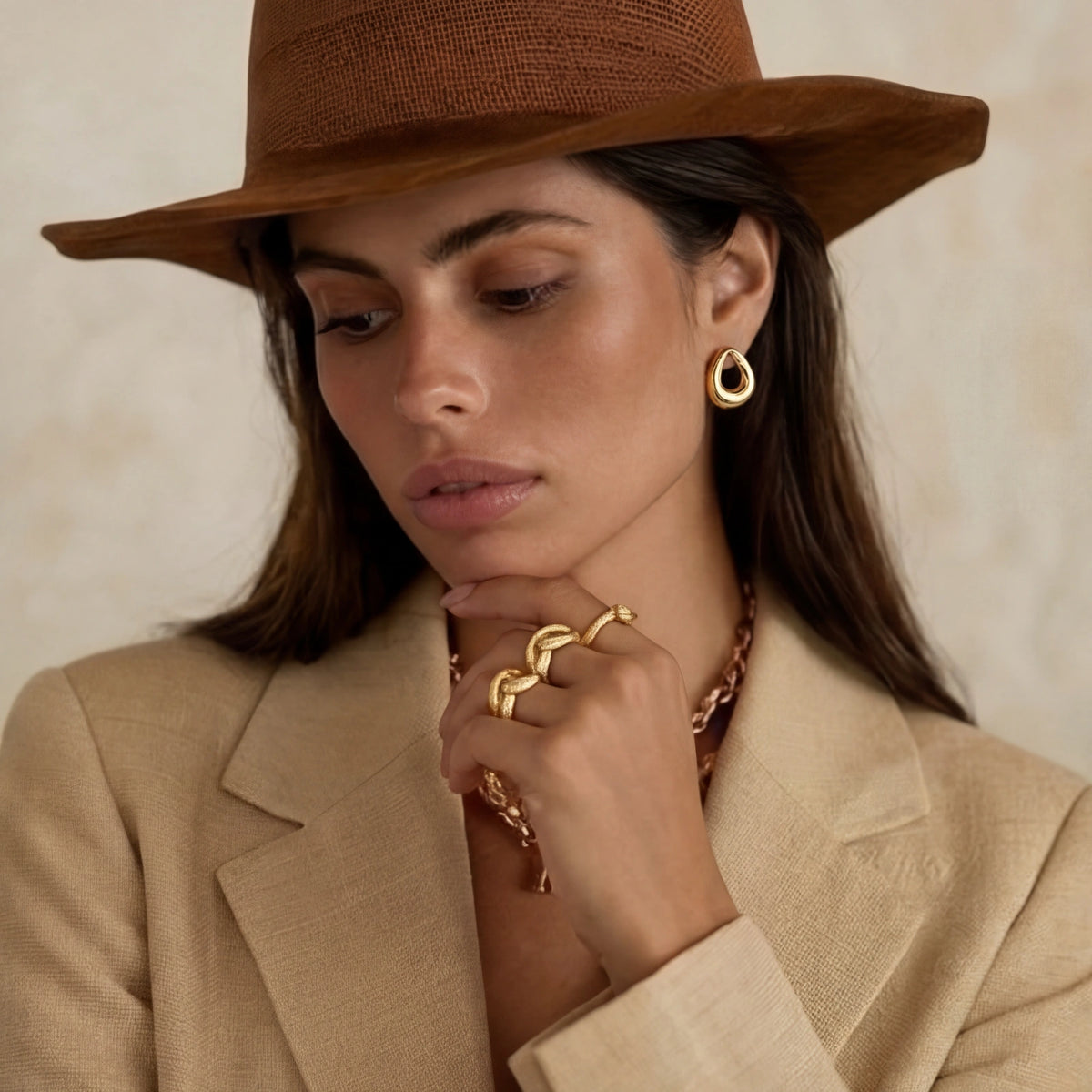 Puces Anneau Dorées | Celeste bijoux