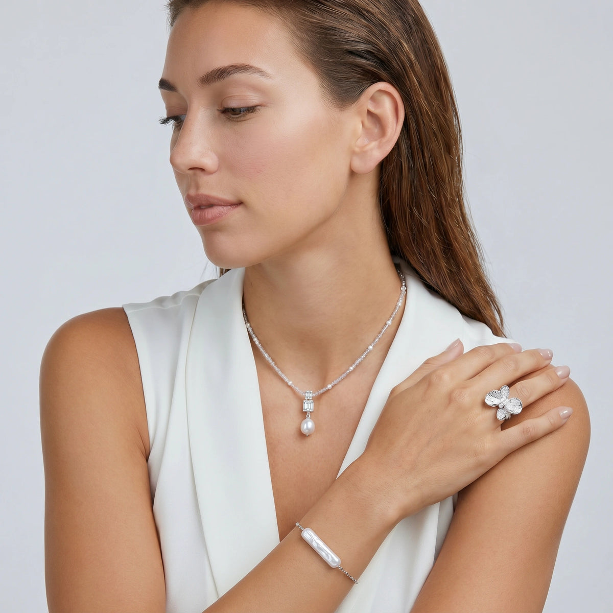 Collier de Perles Rêves Lavande