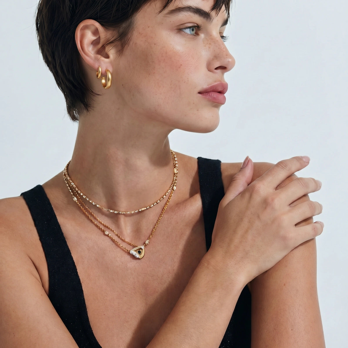 Ensemble de Boucles d'Oreilles Golden Hour