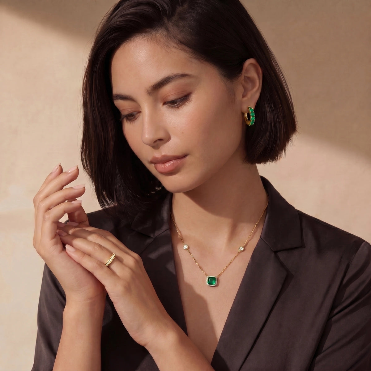 Collier Rêves d'Émeraude | Celeste bijoux
